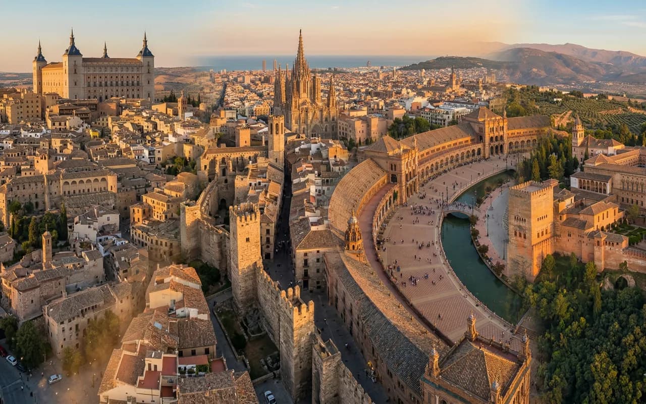 Panorama des plus belles villes d'Espagne pour les escape games outdoor