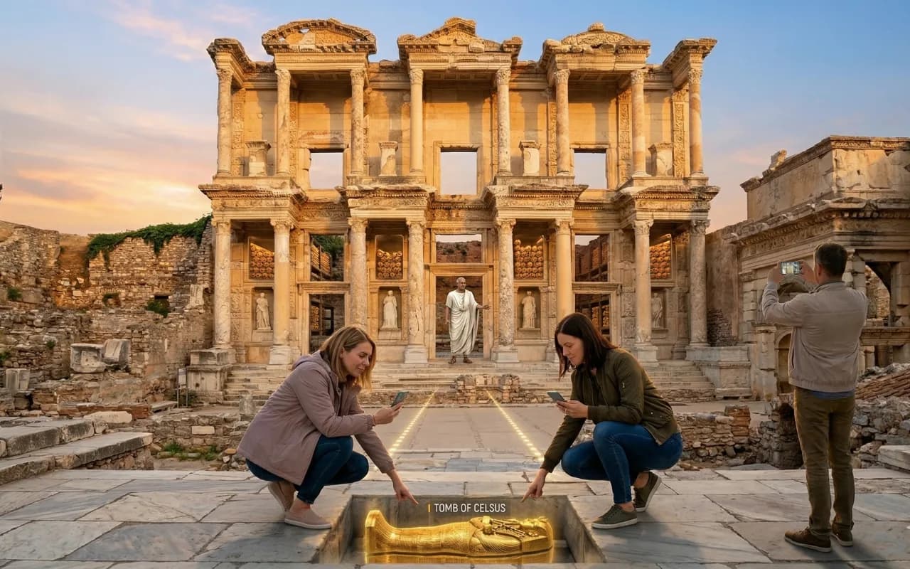 Escape game The Library of Celsus - Marble Street and Library of Celsus, Ephesus