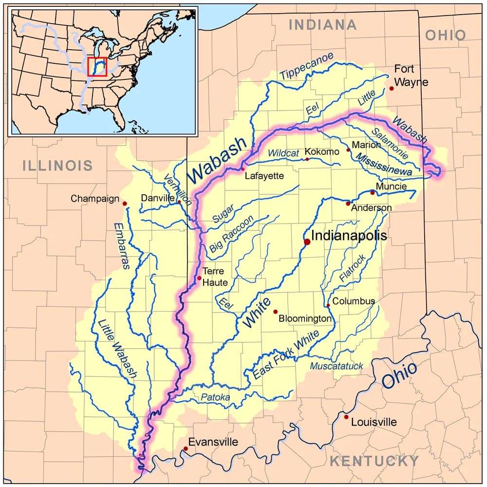 Balade en kayak sur la Wabash River